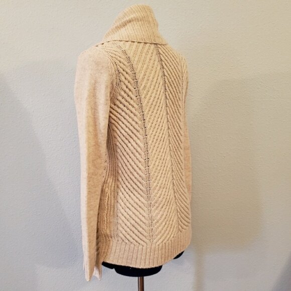 Vince. Yak & wool cardigan Small Heather Oatmeal - Picture 5 of 9